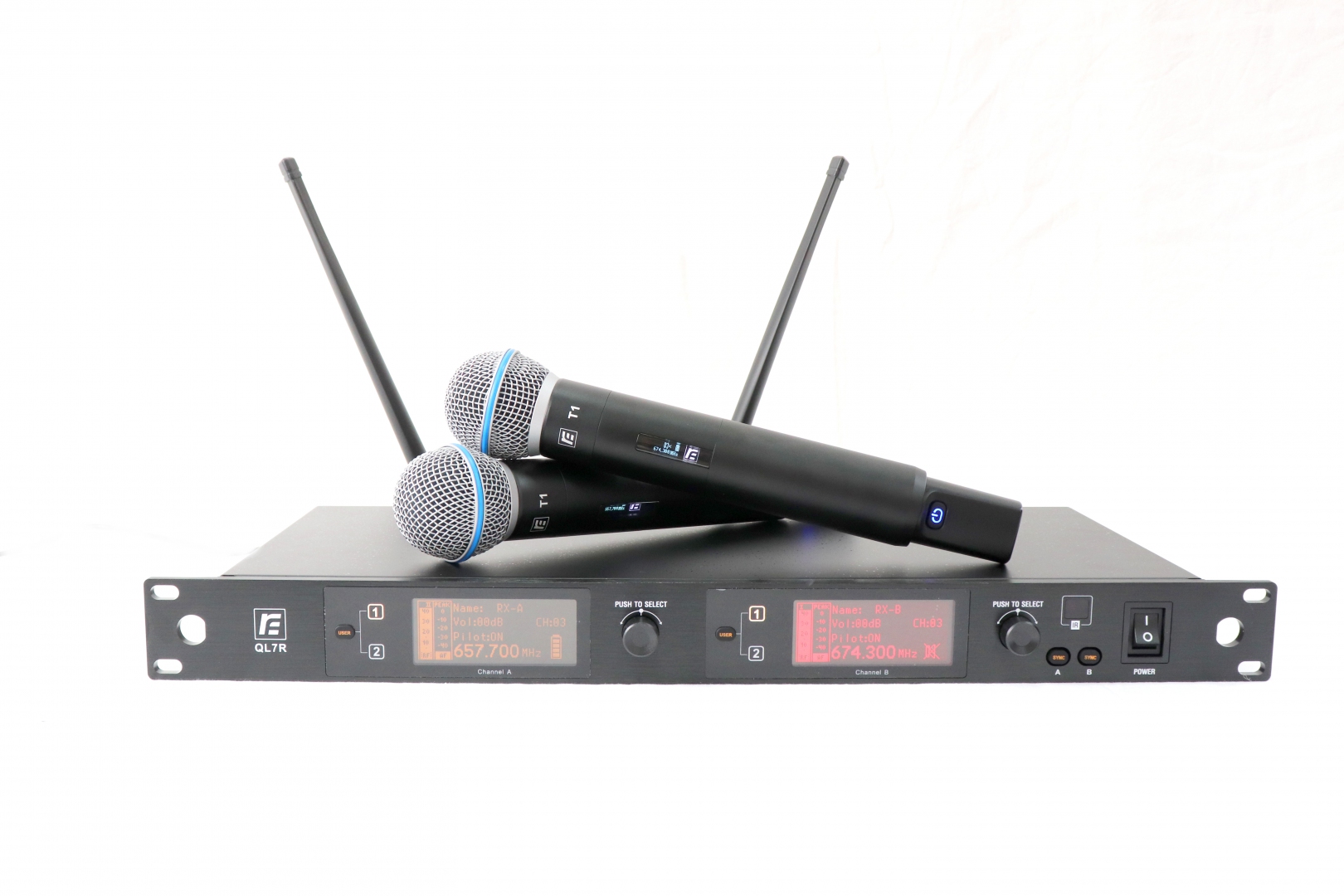 RFIntell QL7R/T1-B 720,500-754,000 МГц 2-канальная радиосистема с 2-мя ручными микрофонами в Воткинске