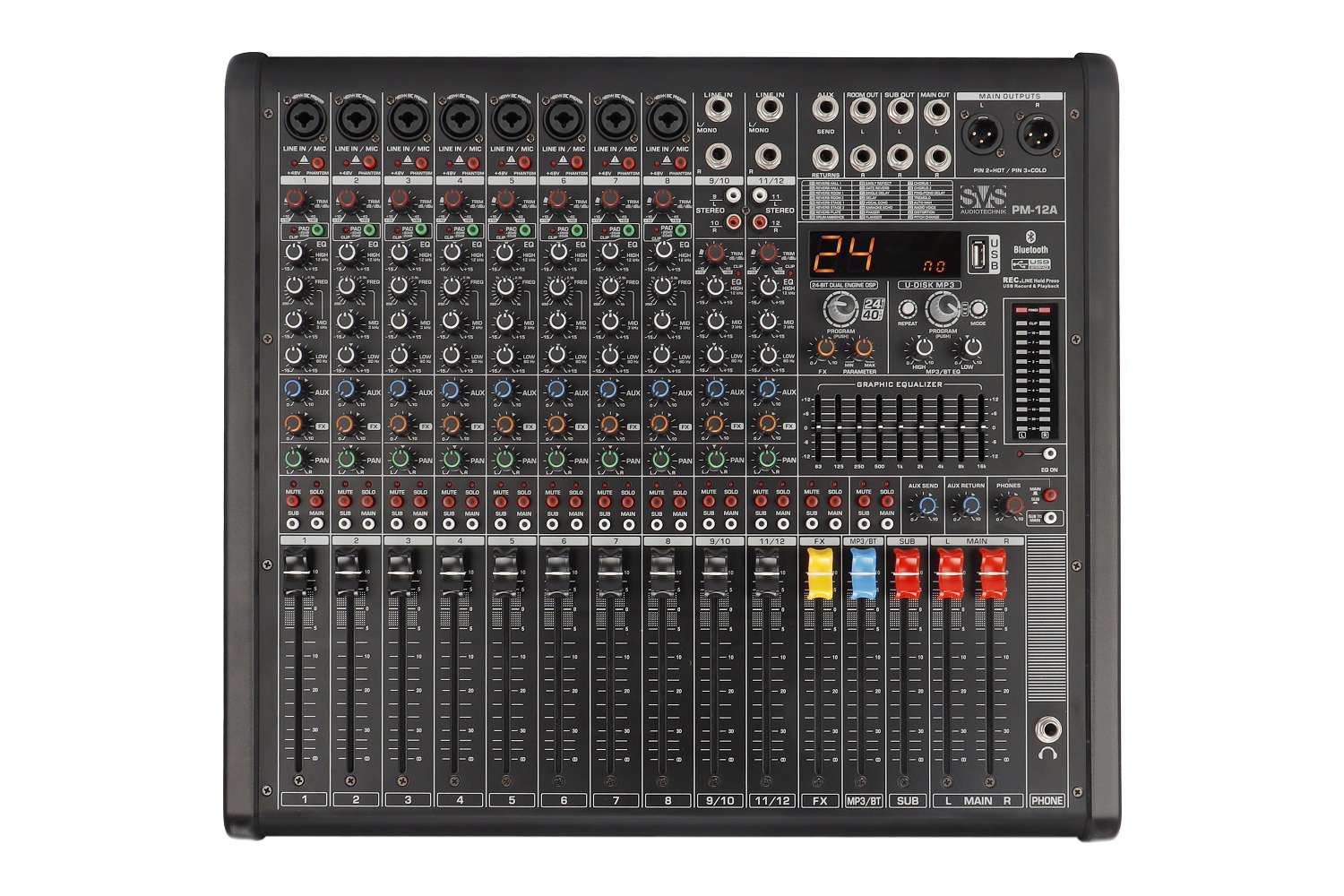 SVS Audiotechnik mixers PM-12A Активный аналоговый микшерный пульт, 12-канальный в Воткинске